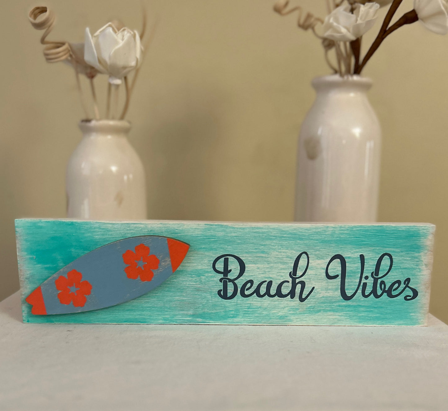 Rustic Crafts/ “Beach Vibes” Shelf Décor