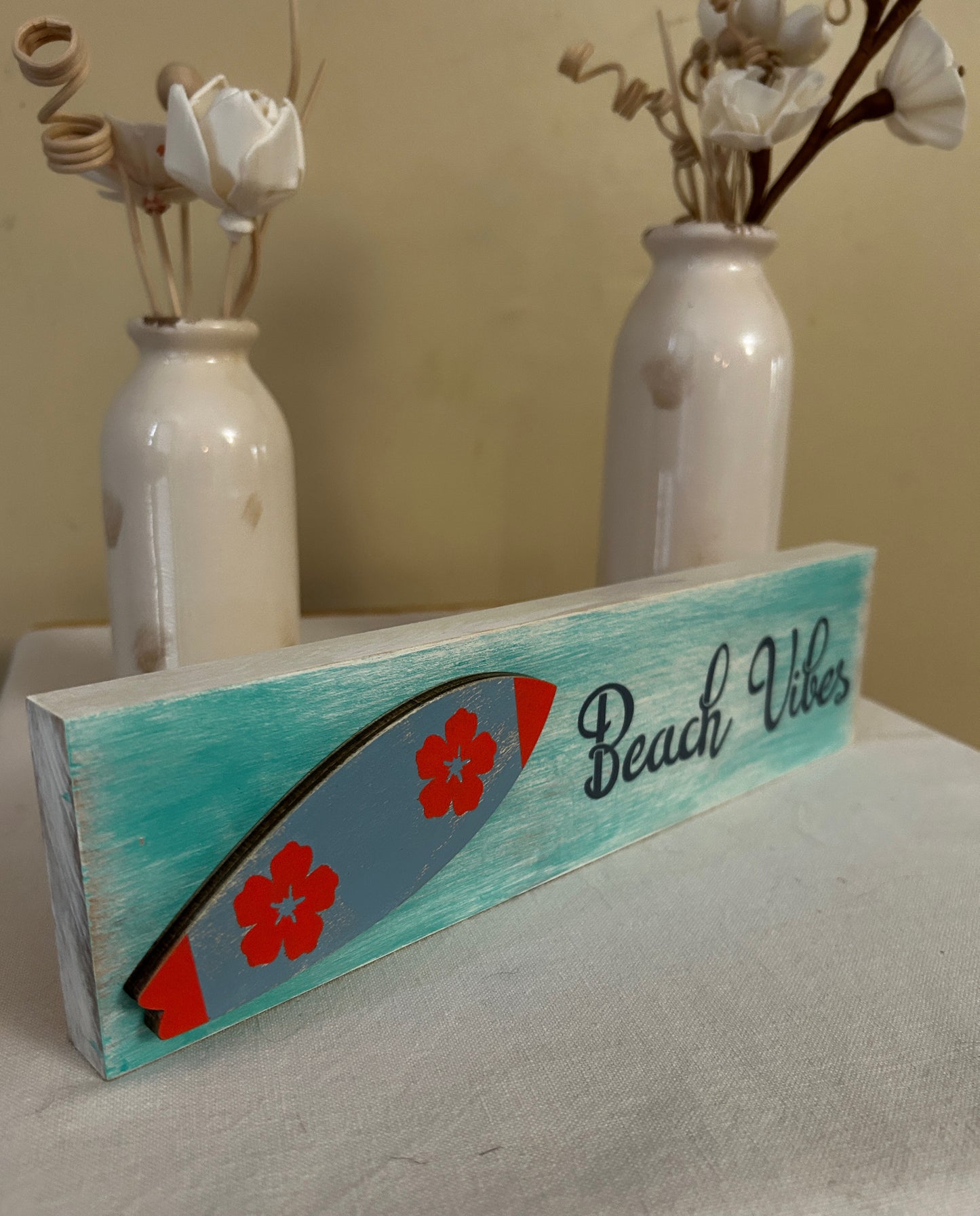 Rustic Crafts/ “Beach Vibes” Shelf Décor